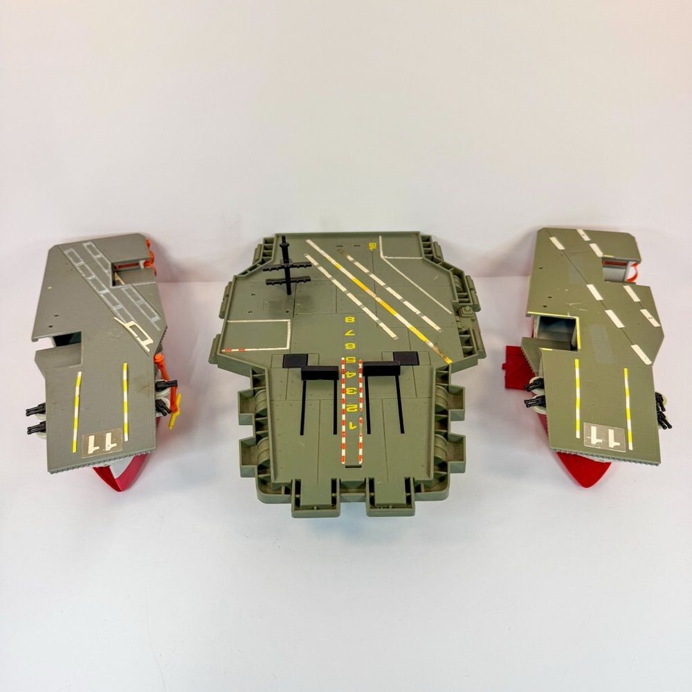 80s Funrise Micro Jet Aircraft Carrier & 2 Micro Machines Aircraft Carriers 1988
